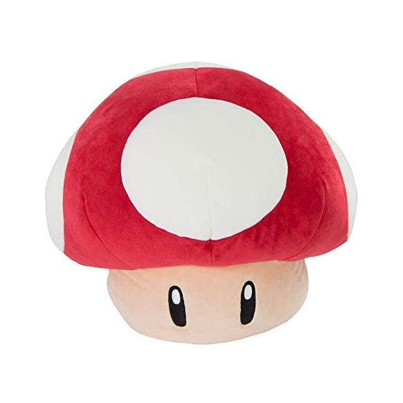 Mario Kart T12955A Peluche Mochi Champignon 40 cm Club Mocchi 40cm Super Red Mushroom Extra Large Plush, Multicolour (New)