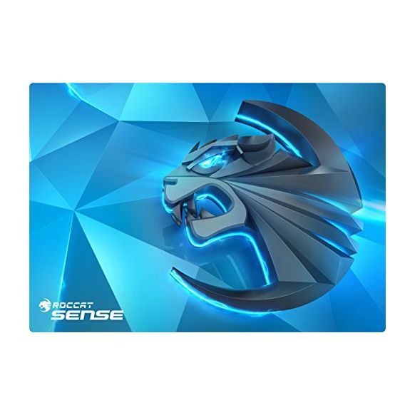 ROCCAT Sense (120) Kinetic High Precision Gaming Mouse Mat Micro-Crystal Coating, Size: 400 x 280 x 2 mm Blue/Black (New)