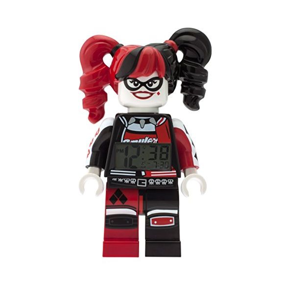 LEGO Batman Movie Harley Quinn Kids Minifigure Alarm Clock | red/black | plastic | 9.5 inches tall | LCD display | boy girl | official (New)