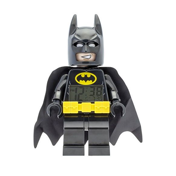LEGO Batman Movie Batman Kids Minifigure Alarm Clock | black/yelow | plastic | 9.5 inches tall | LCD display | boy girl | official (New)
