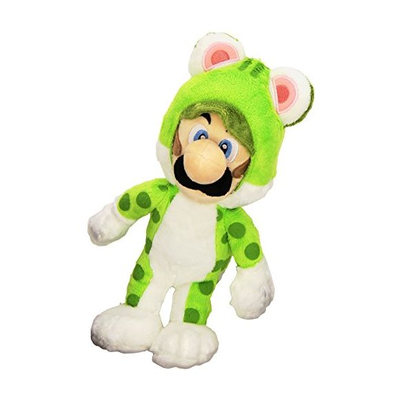 Super Mario Bros 25 cm Official Sanei Mario 3D World Cat Luigi Plush Toy (New)