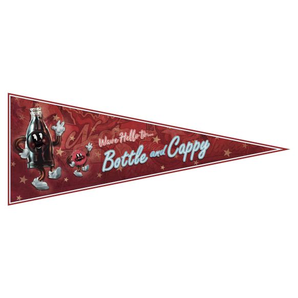 Fallout Nuka World Bottle & Cappy Pennant (New)