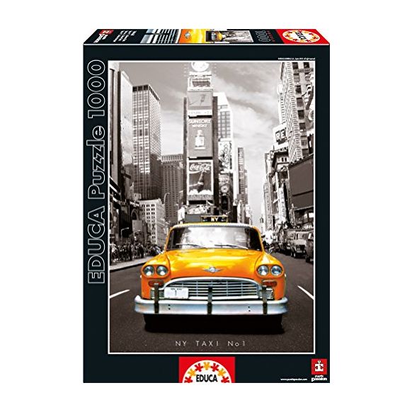 Educa 14468 - Taxi No 1, New York - 1000 pieces - Coloured Black & White Puzzle (New)