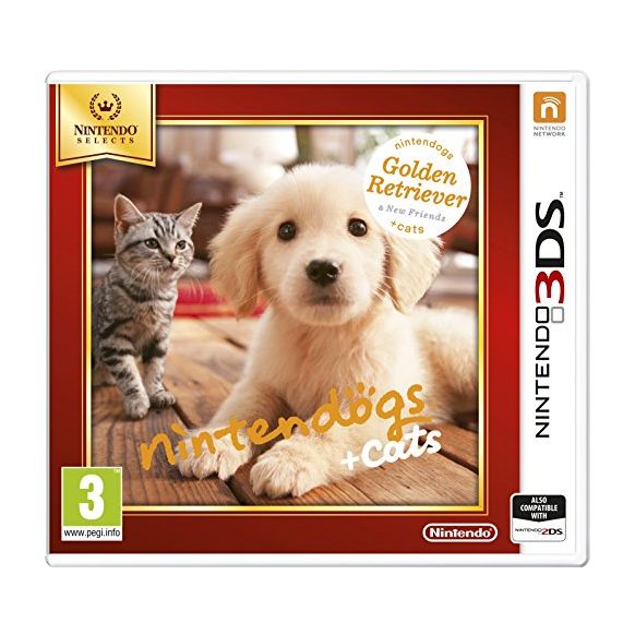 Nintendo Selects Nintendogs + Cats (Golden Retriever + New Friends) (3DS)  (New)