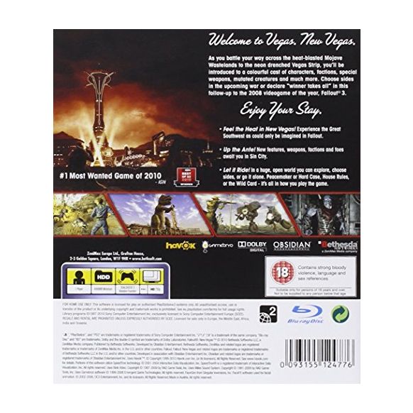 Fallout: New Vegas (BBFC) (PS3) (New)