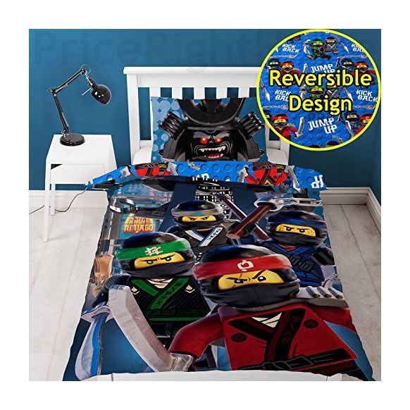 Lego Ninjago Movie Crew Single Duvet Cover and Pillowcase Set (New)