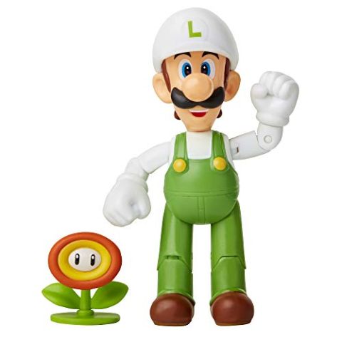Luigi with Fire Flower (World Of Nintendo Super Mario) Figure (New)