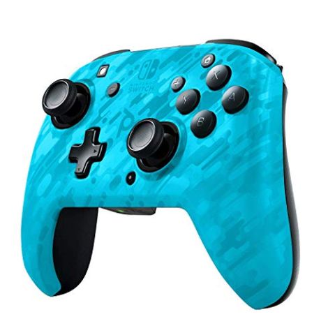 PDP Controller Faceoff Deluxe+ Audio Wireless Switch Camo Blue (New)