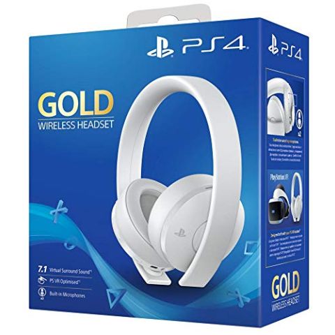 Gold Wireless Headset - White Edition (PS4) (New)