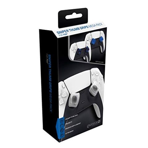 Gioteck Thumb Grips Megapack Joystick Protection PS5 Non-Slip Controller PS5 White Blue Black (Pack of 3) (New)