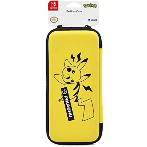 Hori Pikachu Emboss Case - Officially Licensed By Nintendo & Pokemon - Nintendo Switch (New)