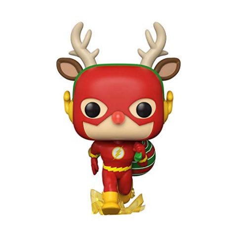 Funko 50654 POP Heroes: DC Holiday-Rudolph Flash Comics S1 Collectible Toy, Multicolour (New)