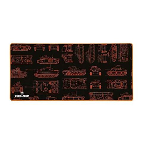 Konix World of Tanks MP-25 XXL Gaming Mousepad Mat with Rubber Texture Grip - Multicoloured (New)