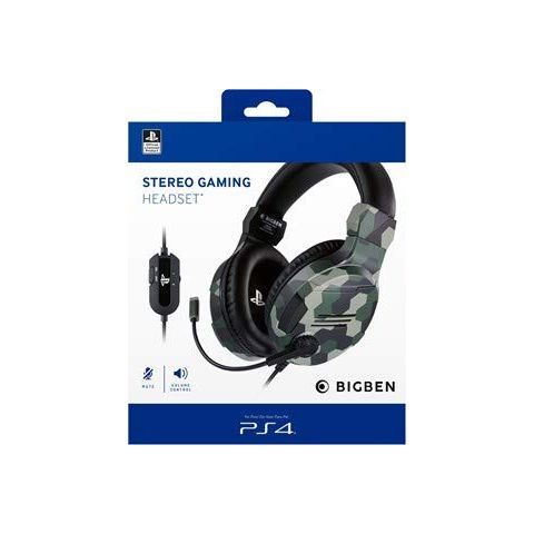 Official Licensed Camo Stereo Gaming Headset for PS4 (New)