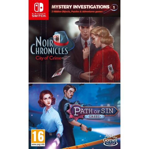 Mystery Investigations 1: Noir Chronicles: City of Crime + Path of Sin: Greed (Nintendo Switch) (New)