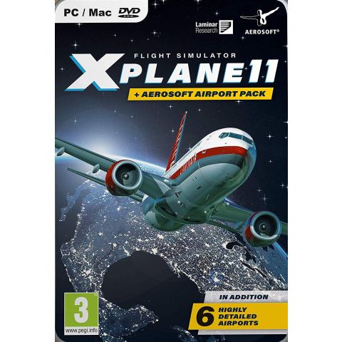 X-Plane 11 and Aerosoft Airport Collection PC DVD (New)