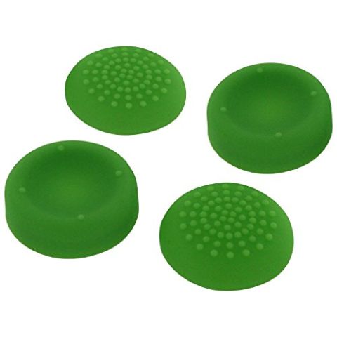 PS4 Silicone Thumb Grips: Concave & Convex - Green (Assecure)  (PS4) (New)