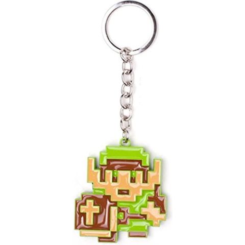 Bioworld Nintendo Legend Of Zelda 8-Bit Link Pendant Metal Keychain, One Size, Multi-Colour (Ke016705Zel) Keyring, 16 cm, Multi (New)