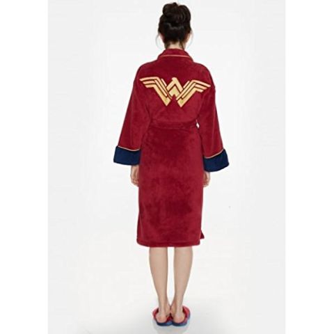Batman v Superman Wonder Woman Adult Fleece Bathrobe (New)