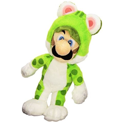 Super Mario Bros 25 cm Official Sanei Mario 3D World Cat Luigi Plush Toy (New)