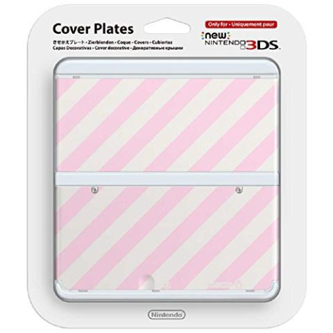Nintendo New 3DS Cover Plate - Pink Check (New)
