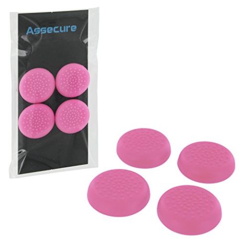 4 x Assecure TPU  Analogue Thumb Stick Caps (PS4) (Pink) (New)