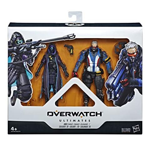 Overwatch Ultimates Series Soldier, 76 and Shrike (Ana) Skin Dual Pack 6 Inch Scale Collectible Action Figures with Accessories, Blizzard Video Game Characters (New)