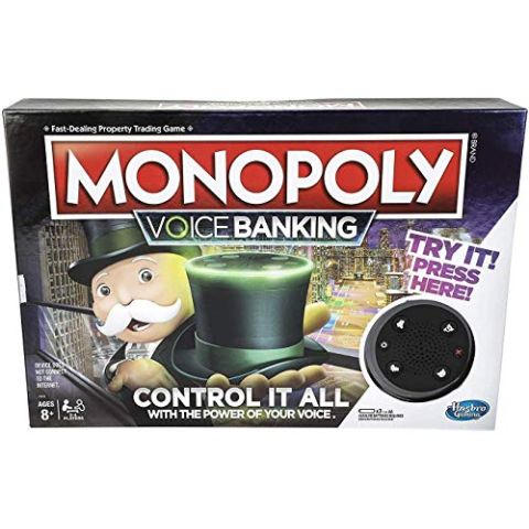 Monopoly Voice Banking Electronic Family Board Game for Ages 8 and up (New)