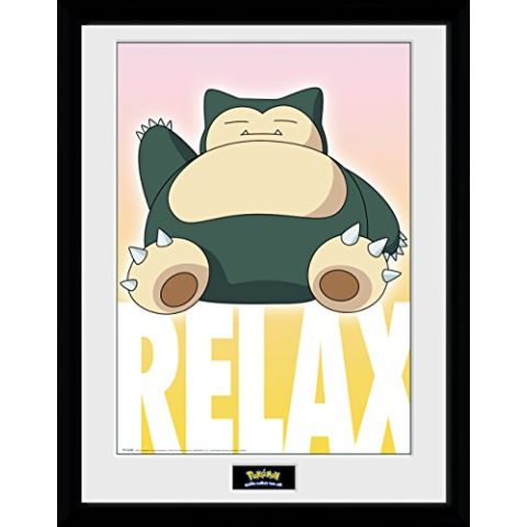 Pokemon Snorlax Framed Print 16" x 12" (New)