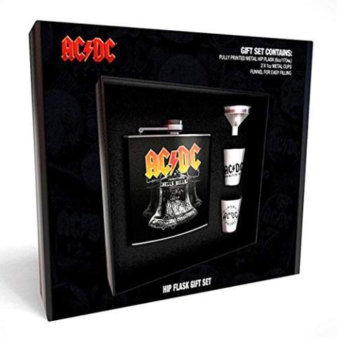 GB Eye Ltd AC/DC Hells Bells Hip Flask Set, Black (New)