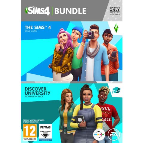 The Sims 4 Plus Discover University Bundle (PC Code in Box) (New)