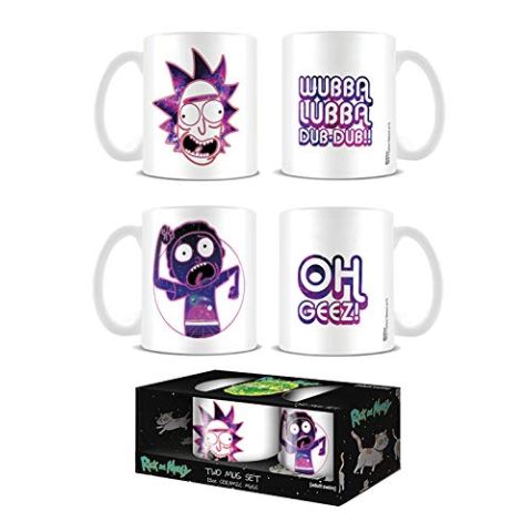 Cartoon Network GP85240-Multi Coloured-11oz/315ml Rick and Morty (Cosmic) Mug Set, Multi-Colour (New)