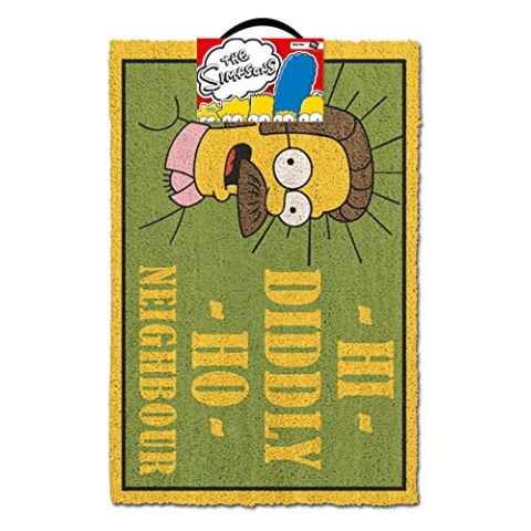 The Simpsons   (Hi Diddly Ho Neighbour Doormat, Multi Coloured, 40 x 60cm (New)