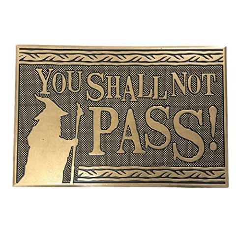Pyramid Lord Of The Rings: You Shall Not Pass Rubber Mat (Zerbino) Merchandising (New)