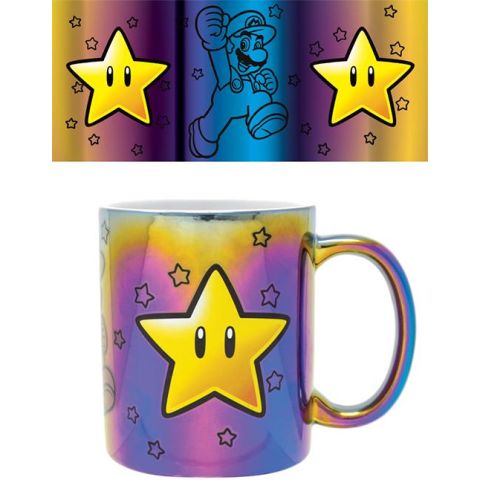 Super Mario Metallic Foil Star Power Mug/ Merchandise
