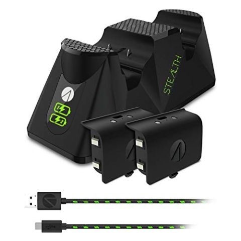 Stealth Xbox One Twin Charging Dock with Rechargeable Battery Packs (Black) (New)