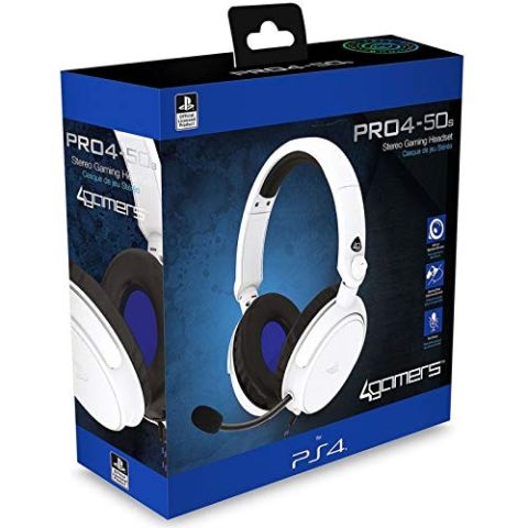 4Gamers PRO4-50s Stereo Gaming Headset White (PS4 / PS5) (New)