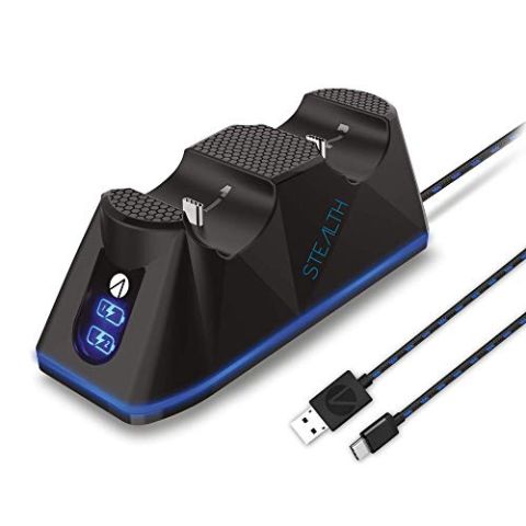 Stealth SP-C100 V Twin Charging Dock with Play &amp; Charge Cable (PS5) (New)