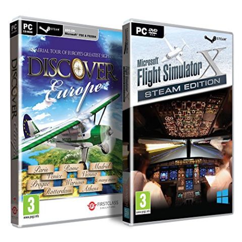 FSX Plus Discover Europe Bundle (PC DVD) (New)