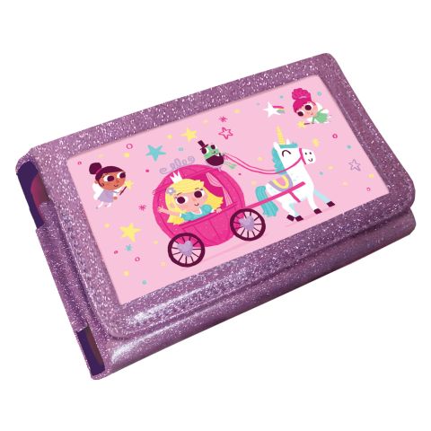 Princess Unicorn Animated 3D Pink Glitter Case (Nintendo 3DS XL /2DS XL) (New)
