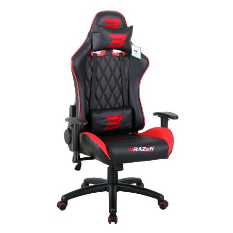 BraZen Phantom Elite PC Gaming Chair - Red (New)