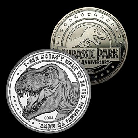 Jurassic Park 25th Anniversary Limited Edition Collectors Coin (Silver) (New)