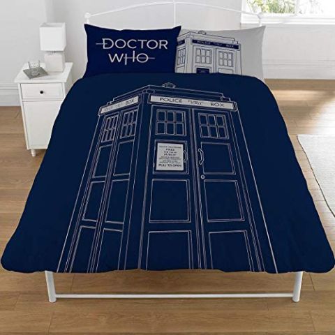 DOCTOR WHO Classic Tardis Double Duvet Cover Set (New)