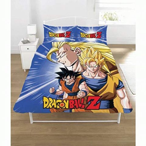 Dragon Ball Z New Official BATTLE Double Duvet Set Reversible Childrens Novelty Bedding Duvet Cover and Pillowcases (New)