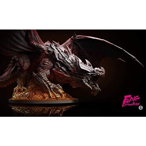 Epic Encounters: Lair of the Red Dragon - RPG Fantasy Roleplaying Tabletop Game with HUGE Boss Miniature, Double-Sided Game Mat, & Game Master Adventure Book with Monster Stats, 5E Compatible (New)