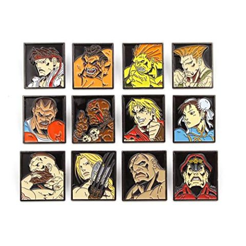 DTR Street Fighter 12-Pack Pin Badges Characters Pins Brooches (New) (New)