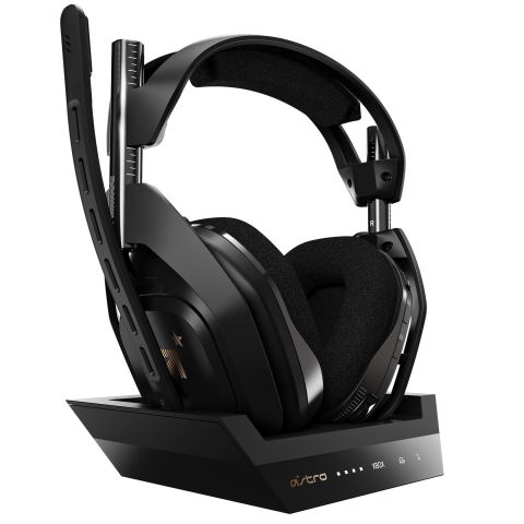 ASTRO Gaming A50 Wireless Headset + Base Station Generation 4 with Dolby Audio/Dolby Atmos, Compatible with Xbox One, PC, Mac - Black/Gold (New)