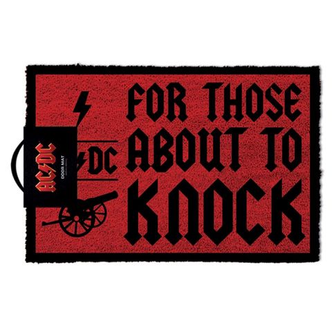 AC/DC For Those About To Knock Doormat, Coir, Multi-Colour, 40 x 60 cm (New)