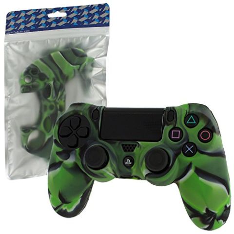 Assecure Pro Soft Silicone Skin Grip for PS4 Controller (PS4) (Green Camouflage) (New)