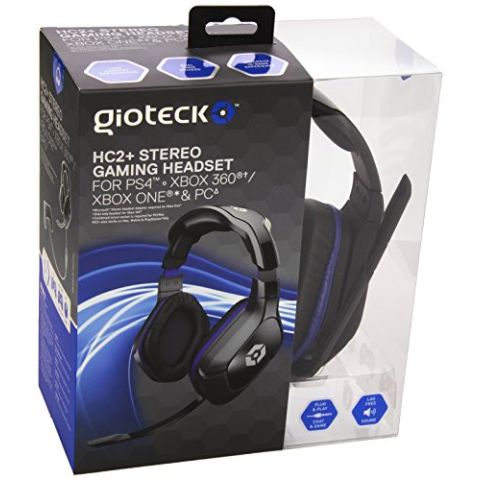 GIOTECK HC-2 Wired Stereo Headset (PS4 / Xbox One / PC) (Black) (New)